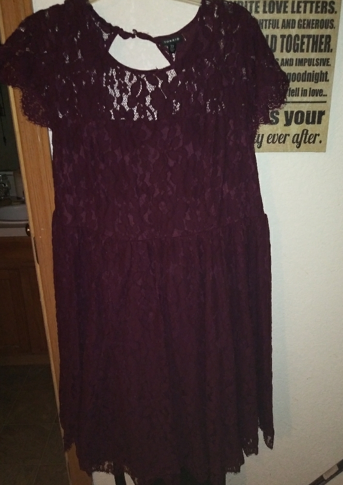 Gorgeous!! Fully lined lace dress from torrid 22